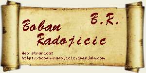 Boban Radojičić vizit kartica